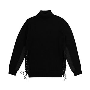 JOHN UNDERCOVER Men's Wool Tie Turtleneck Sweater